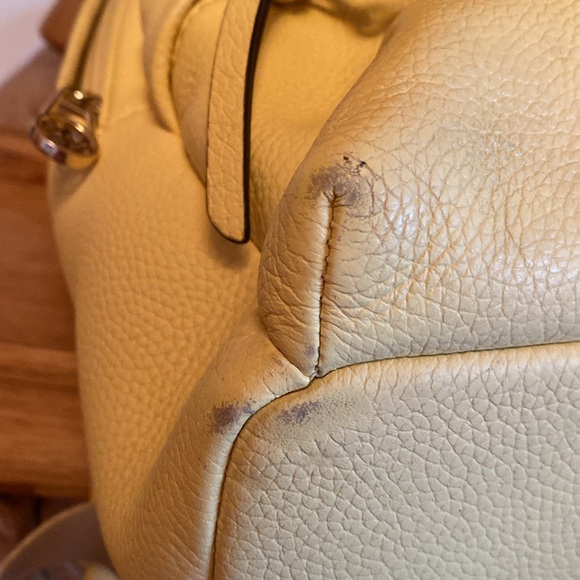 Michael Kors, yellow backpack with gold chain accent - Picture 11 of 14